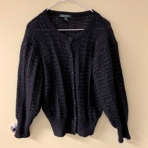 Mohair Princess Sleeve Puffed Vintage Ralph Lauren Button Down Cardigan Classy!
